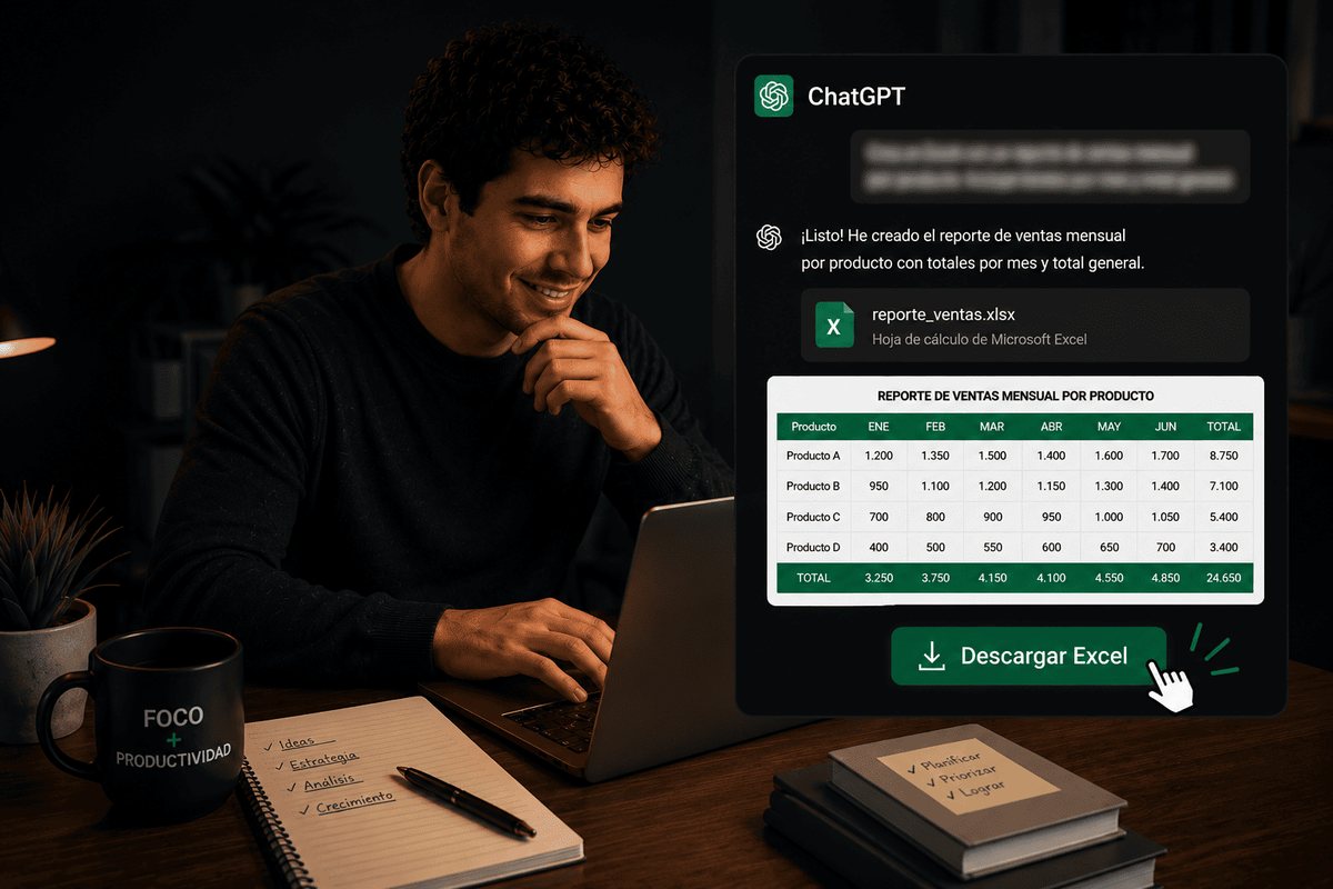 Excel generado automáticamente y listo para descargar